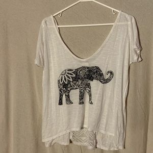 White Elephant Print Shirt